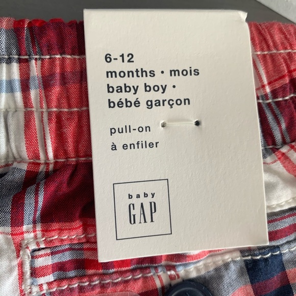 4/$20 Baby Gap Plaid, Pull-on Shorts - Picture 3 of 4